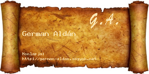 German Aldán névjegykártya